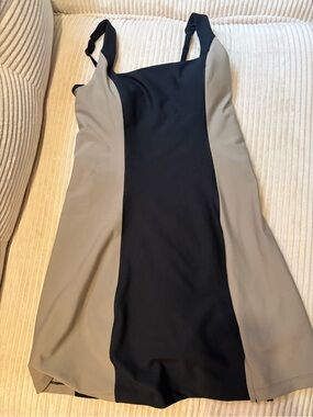Athletic dress with built in shorts tan and black size small YPB sculptlux